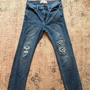 Abercrombie Kids Skinny Jeans Distressed Slim Fit Jeggings Trendy Denim 11/12